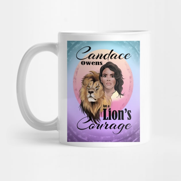 Candace Owens Lion Heart purple teal by Animalistics